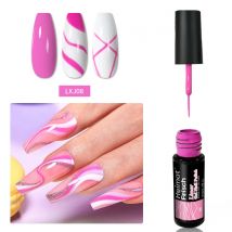 5 ml set Glitter Line Drawing Gel Kit, Colored Drawing Line Gel, Removable Gel Nails, for Nail Art.