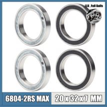 6804 2RSV MAX Lager 20*32*7mm 4 Stücke C2 Volle Kugeln 6804-2RS Fahrrad Pivot Reparatur Teile 6804 2RS RSV Kugellager 6804LLU