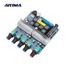 AIYIMA Audio ulepszona płyta wzmacniacza subwoofera TPA3116 2.1 kanał HiFi USB DAC Bluetooth 5.0 wzmacniacze mocy 2x50W + 100W