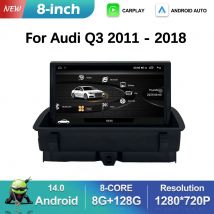 Audio DSP Stereo GPS Navi 8 inch Android 14 System for Audi Q3 2011 2012 - 2018 Carplay Car Radio Multimedia Player BT HD Screen