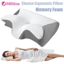 1pc Memory Foam Cuscino cervicale Protezione del collo Cuscino di memoria a rimbalzo lento Collo cervicale a forma di farfalla Cura del sonno sana