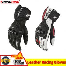 Echtes Leder Motorradhandschuhe Schutz Winddicht Motocross Fäustlinge Touchscreen Herren Leder Auto Motorrad Rennhandschuh