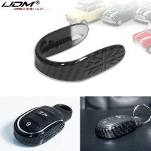 iJDM Carbon Faser Muster Schlüsselanhänger Shell Kette Union Jack Dekoration für BMW Mini Cooper S JCW One D F54 F55 F56 F57 F60 ar Acce