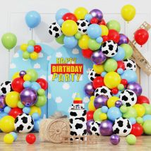 123PCS Farm Theme Balloon Garland Arch Set Birthday Party Decoration, Festival Celebration Scene Decoration Interior Decoration