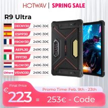 HOTWAV R9 Ultra 5G tableta robusta 8GB 512GB 20080mAh Android 15 Pad 11 ''FHD + 2K pantalla 64MP Super Camping Light Tablet PC