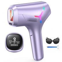 Depilazione laser con 9 livelli di energia per donna Depilazione permanente 999.900+ Dispositivo di rimozione dei peli IPL indolore con flash rapido