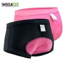 WOSAWE Intimo da ciclismo da donna Pantaloncini da ciclismo antiurto in rete traspirante Pantaloncini da bici da strada con imbottitura 3D