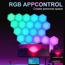 RGB Touch Led Wall Hexagon Light Bluetooth APP Control DYI Shape Rhythm Of Music Computer Game Room Decoration Night Ligh