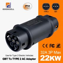 GOODCELL GBT auf Typ 2 IEC-62169 32 A 22 kW EV-Ladeadapter für EU-Elektrofahrzeuge, Konventor-Hybridautos