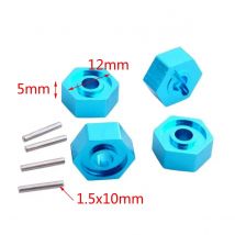 Aluminiumlegierung 286042 (86065) Radsechskant 12 mm Antriebsadapter / mit 1,5 x 10 mm Stiften, passend für RC 1/16 HSP-Autos