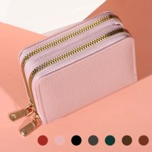 Damska krótka torebka z zamkiem błyskawicznym LycheePattern Fashion o dużej pojemności Multi CaroSlot portmonetka z zamkiem błyskawicznym