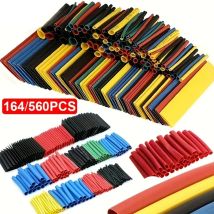 164/560 Stück Schrumpfschlauch 2:1 Polyolefin Tube Sleeve Wrap Wire Set Multi-Color