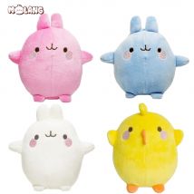 Neue echte 14 cm Molang Piu Piu Kawaii süße Plüsch Küken Kaninchen Schlüsselanhänger Anhänger Spielzeug Anime Cartoon weiche gefüllte Puppen Kind Geschenke