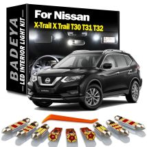BADEYA Canbus LED Interior Light Kit For Nissan X-Trail X Trail T30 T31 T32 2001- 2017 2018 2019 2020 Car Reading Plate Bulbs