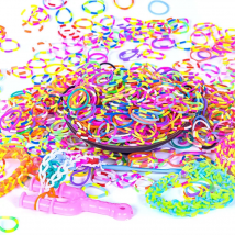 600 Stück Regenbogen-Mega-Nachfüll-Gummibänder, Armbänder, Bänder, Mitbringsel, Kunst und Handwerk, DIY-Spielzeug für Mädchen