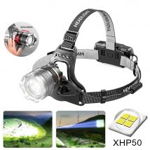Xhp50 LED Sensor Scheinwerfer wasserdicht Scheinwerfer wiederauf ladbar Angeln Suche Camping Kopf Taschenlampe Zoom Laterne