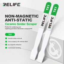 RELIFE TK1 Non Magnetic Ceramic Solder Scraper for Mobile Phone Motherboard PCB Repair Tool Anti Static Oxidation Removal Tool