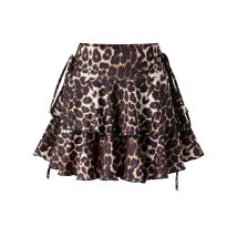New Leopard Print Skirt Women Summer Fashion Outdoor Versatile High Waist Slim Fit Elastic Waist Short Skirt Goods In Stock