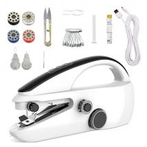 Mini macchina da cucire portatile con macchina per rammendare artigianale Cucito a filo singolo a 2 velocità Piccolo gadget per cucire elettrico