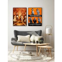 Trainspotting Classic Movie Poster Self-adhesive Art Waterproof Paper Sticker Coffee House Bar Room Wall Decor