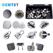 50pcs Orthodontic Dental Direct Bond Eyelet Lingual Buttons Tongue Tamers Bite Opener Cleat Small Sliding Crimpable Hook Tools