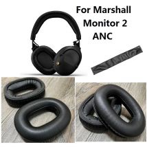 Upgraded Genuine Sheepskin Leather Ear Pads For Marshall Monitor 2 ANC Headphones Replacement Cooling Gel Ear covers Earmuffs