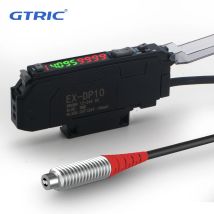 GTRIC Industrial Fiber Optic Sensor and Amplifier Complete Set1-2M Cable,PNP Digital Display Optical Photoelectric Switch