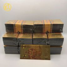 1000pcs/lot Nice 24k Gold Banknote With Chinese Dragon Design China 1000 RMB Banknote For Money Collection