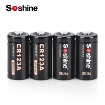 Soshine-batería de litio de 3 voltios, pila no recargable para cámara Digital, calculadora de ratón inalámbrico, 3 V, CR123A, 1600mAh