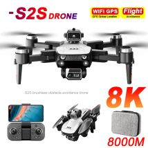 New S2S Drone 8K Professional HD Dual Camera Brushless Obstacle Avoidance Aerial Photography Foldable Quadcopter Toys Gifts