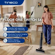 Tineco Floor One Switch S6 Odkurzacz na mokro i sucho 5 w 1 Myjka podłogowa Samoczyszcząca lampa błyskowa na sucho Czyszczenie dwustronne Cały dom