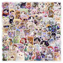 10/50/100/200 stücke Lustige Nette Laser Katze MEME Tiere Aufkleber Kawaii Ästhetische Aufkleber Laptop Telefon Fall Kreative Aufkleber kinder Spielzeug