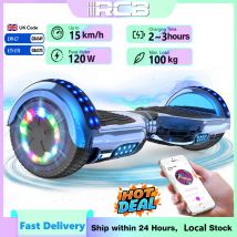RCB Kids Hoverboard 6.5 Inch Self Balancing Electric Scooter 2 Wheel with Bluetooth Speaker LED Lights Safe Gift for Children