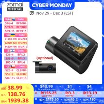 70mai Dash Cam A200 2'' LCD Screen 70mai A200 Car DVR1080P Auto Recorder 24H Parking Support 130° FOV Dual-channel Record