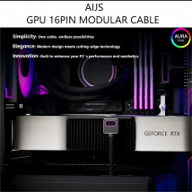 AIJS GPU16PIN Modulares Kabel, 12VHPWR ARGB mit 5V 3Pin, 18AWG 90 °   Rechtwinkliges Stecker-zu-Stecker-Design, 5090/3070 ist nicht anwendbar