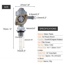 Interruttore del carburante valvola dell'interruttore del carburante interruttore del carburante rubinetto dell'olio rubinetto del Gas interruttore del carburante pompa della valvola rubinetto