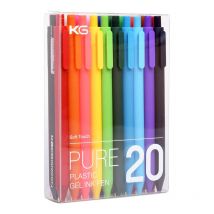 KACO Sign Pen 20 colori penne 0,5 mm Ricarica plastica ABS Lunghezza scrittura 400 m può aggiungere 10 pezzi di ricariche da 0,5 mm (Nero/Rosso/Blu)