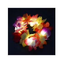 1pcs Light Up Hawaiian Tropical Luau Flower Headpiece Leis Headband Thicker Floral Crown Glow Party Wedding Festival