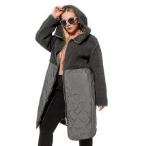 Astrid 2022 Women's autumn winter coat faux Fur tops Fashion stitching down jacket Hooded Oversize parkas Women coat  AM-7542