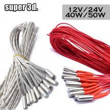 12V/24V 40W 50W Keramik Heizpatrone 6*20mm 1M/2M Kabel 3D Drucker Druckkopf Induktionsheizung Heizrohrelement