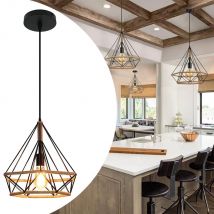 Iluminación Industrial E27, lámpara colgante para Loft, pantalla Vintage, Loft, cafetería, cocina, luz colgante, cuerda de Metal y cáñamo