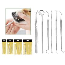 Edelstahl Haustier Dental Zahn Reinigung Werkzeug Zähne Scaler Reinigung Werkzeug Hund Plaque Entferner Zähne Bleaching (Pack von 3/6)