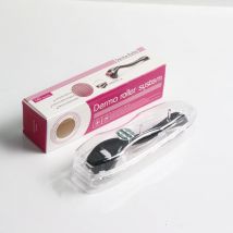Ganz schwarzer Derma-Roller aus 540-Edelstahl, schwarzer Microneedling-Roller, Gesichtspflege, Heimgebrauch für Gesichtsschönheits-Massagegeräte