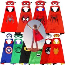 Superhelden-Umhänge für Kinder, cooles Halloween-Kostüm, Cosplay, Festival, Partyzubehör, Gastgeschenke, für Jungen und Mädchen im Alter von 3–12 Jahren