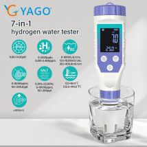 YAGO Wasserstoff-Wassertester 7-in-1 TDS EC H2 ORP Salztemperatur PH-Messgerät für Trinkwasser Pool Aquarium – genauer Wassertester