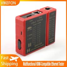 Tester compatibile HDMI Test porta tester cavo di rete RJ45, Tester Ethernet Checker Rilevatore cavo LAN Tester cavo digitale