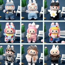 Trend Fashion for 17cm Labubu Clothes Outfit Top Pants Hat Skirt Sweater Dress Dolls Accessories Clothing Toys Jumpsuits Attire