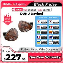 HiFiGo DUNU x Gizaudio DaVinci 2DD + 4BA Hybrydowe słuchawki douszne z kablem z wymiennymi wtyczkami terminacyjnymi 3,5 mm + 4,4 mm