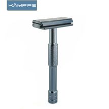 Kampfe Men's Vintage Double-Edged Razor Non-Slip Aluminium Wet & Dry Grooming Shaver for Smooth Shave  5 spare razor blades