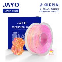 JAYO Tri-Colors SILK PLA 3D-Drucker-Filament 1,75 mm Coextrusion PLA + Filament Mehrfarbig wie zweifarbig Regenbogen PLA 1,1 kg